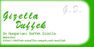 gizella duffek business card